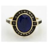 Genuine Sapphire & Diamond Ring