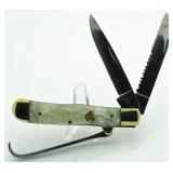 Pearl Handle Equestrian Trapper Knife