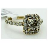 14kt Gold Cushion Cut 2.34 ct Diamond Ring