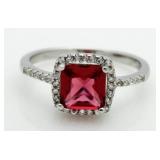 Cushion Cut 2.15 ct Ruby Solitaire Ring