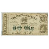 State Of Alabama Fifty Cent Fractiional Note