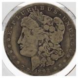 1892-O Morgan Silver Dollar