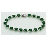 Brilliant 19.00 ct Emerald Tennis Bracelet