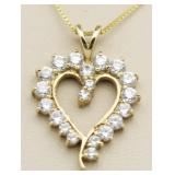 14kt Gold Brilliant 1.00 ct Diamomd Heart Pendant