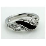 Black & White Diamond Accent Ring