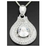 Pear Cut 2.50 ct White Topaz Pendant