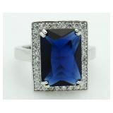 Emerald Cut 6.50 ct Sapphire Dinner Ring