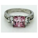 Princess Cut 2.50 ct Pink Sapphire Designer Ring