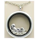 "Mom" Locket Charm Necklace