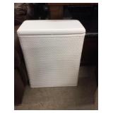 White Wicker Laundry Hamper