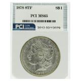 RARE 1878 8TF MS65 Morgan Silver Dollar