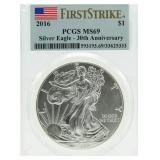 2016 MS69 American Eagle Silver Dollar