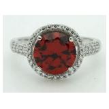 Round 3.25 ct Ruby Solitaire Ring