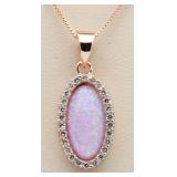 Pink Opal Alongated Designer Pendant