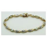 Genuine Blue Topaz & Diamond Accent Bracelet