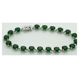 Brilliant 19.00 ct Emerald Tennis Bracelet