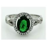 Oval 2.00 ct Emerald Infinity Ring