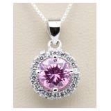 Gorgeous 2.00 ct Pink Sapphire Solitaire Pendant