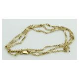 14kt Gold 22" Figaro Necklace