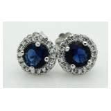 Gorgeous 2.00 ct Sapphire Solitaire Earrings