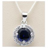 Gorgeous 2.00 ct Sapphire Solitaire Pendant