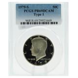 1979-S PR69 Type 1 Kennedy Proof Half