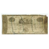 1836 Bank Of Augusta Double Stamped Bank Note