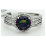 Round 2.50 ct Mystic Topaz Solitaire Ring