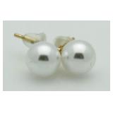 14kt Gold Pearl Earrings