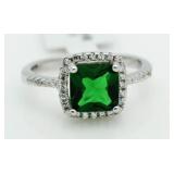 Cushion Cut 2.25 ct Emerald Designer Ring