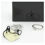 (2) Calvin Klein Designer Rings