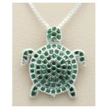 Emerald Turtle Pendant