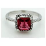 Cushion Cut 2.20 ct Ruby Solitaire Ring