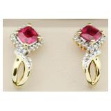 Ruby & Diamond Earrings