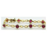 Ruby & Diamond Tennis Bracelet