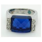 Alongated 7.50 ct Sapphire Dinner Ring