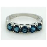 London Blue Topaz Anniversary Ring