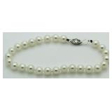 14kt Gold Genuine Pearl Bracelet