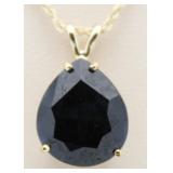 14kt Gold 4.50 ct Onyx Pendant w