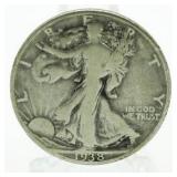 1938-D Walking Liberty Silver Half  *Key Date