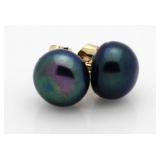 14Kt Gold Tahitian Pearl Earrings