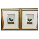 Set Of 2 Roosters by Warren Kimbal (13x15)