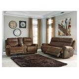 Ashley 384 Reclining Sofa & Loveseat