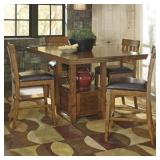 Ashley 594 Counterheight Table & 4 Barstools