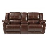 Ashley u989 LEATHER Double Motion Loveseat