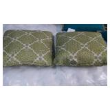 4 Green Accent Pillows