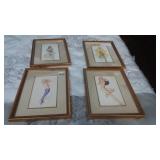 Set of 4 Pin Up Girls