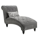 Elements Twain Button Tufted Chaise