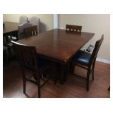 Ashley 594 counter height table and 4 barstools