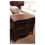 Cherry 2 Drawer Nightstand